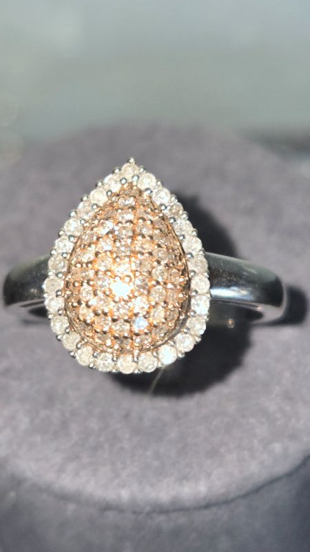 Photo 1 of 14K WHITE GOLD W. 50CT DIAMOND RING-4G SIZE 8