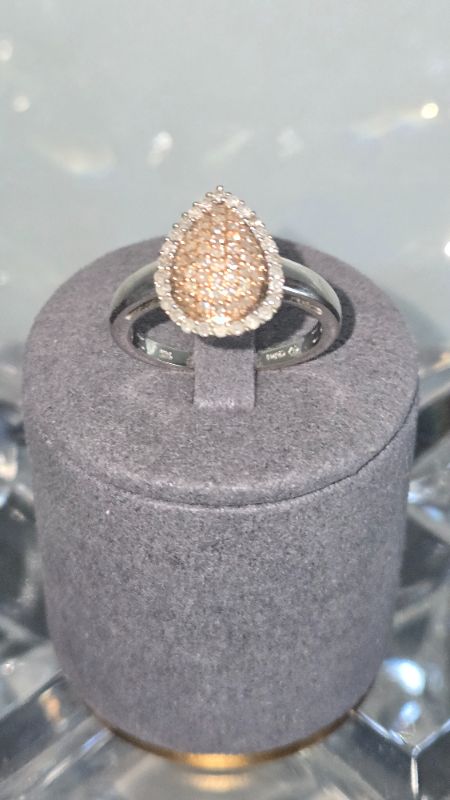 Photo 1 of 14K WHITE GOLD W. 50CT DIAMOND RING-4G SIZE 8