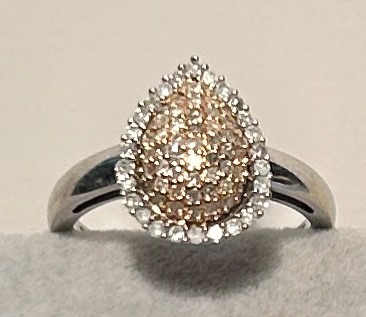 Photo 1 of 14K WHITE GOLD W. 50CT DIAMOND RING-4G SIZE 8 #22