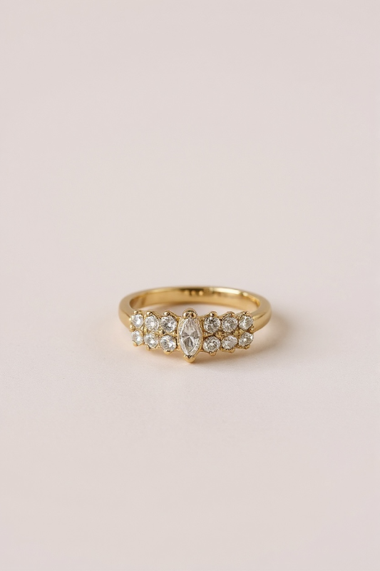 Photo 1 of 14K YELLOW GOLD W. 1.5CT DIAMOND RING-3.8G SIZE 6 #3