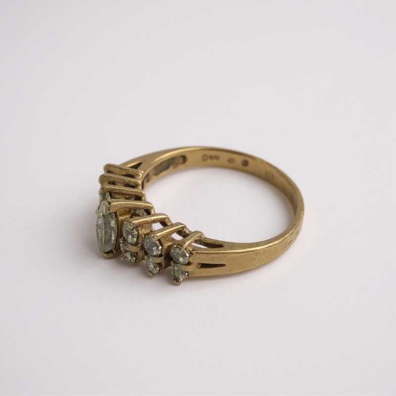 Photo 1 of 14K YELLOW GOLD W. 1.5CT DIAMOND RING-3.8G SIZE 6 #3