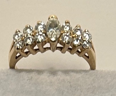 Photo 1 of 14K YELLOW GOLD W. 1.5CT DIAMOND RING-3.8G SIZE 6 #3