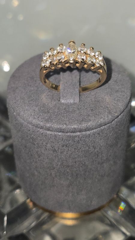 Photo 1 of 14K YELLOW GOLD W. 1.5CT DIAMOND RING-3.8G SIZE 6
