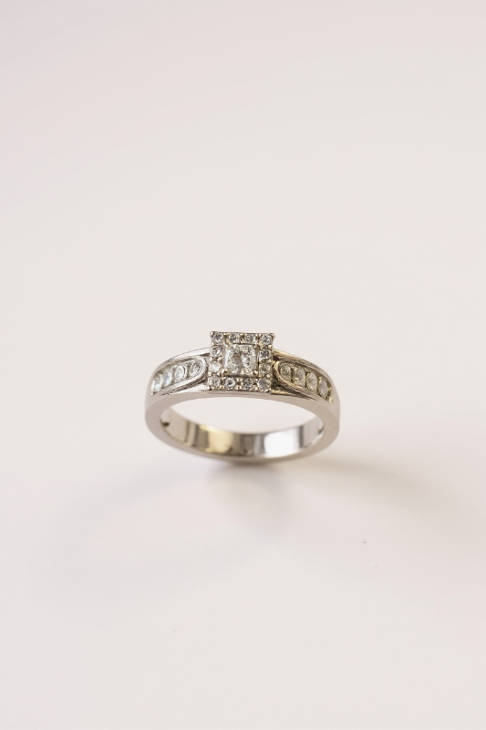 Photo 1 of 14K WHITE GOLD W. 1CT DIAMOND RING-5G SIZE 6 1/2 #5