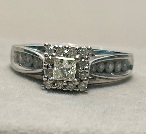 Photo 1 of 14K WHITE GOLD W. 1CT DIAMOND RING-5G SIZE 6 1/2 #5