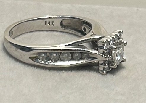 Photo 1 of 14K WHITE GOLD W. 1CT DIAMOND RING-5G SIZE 6 1/2 #5