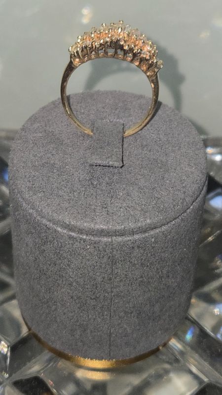 Photo 1 of 14K YELLOW GOLD W.1.25CT DIAMOND RING-4.5G SIZE 7