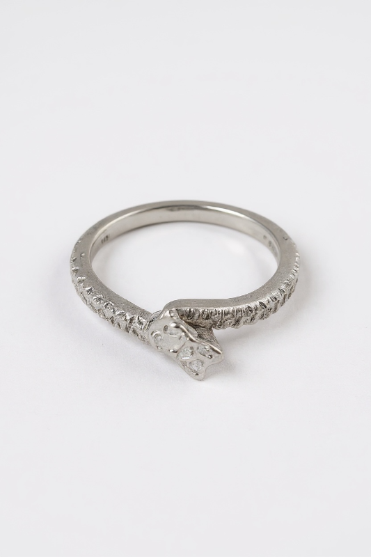 Photo 1 of 14K WHITE GOLD W. 1CT DIAMOND RING-3.86G SIZE 6 1/2 #7