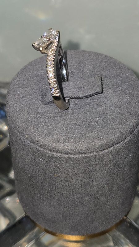Photo 1 of 14K WHITE GOLD W. 1CT DIAMOND RING-3.86G SIZE 6 1/2