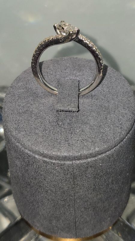 Photo 1 of 14K WHITE GOLD W. 1CT DIAMOND RING-3.86G SIZE 6 1/2