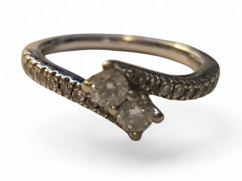 Photo 1 of 14K WHITE GOLD W. 1CT DIAMOND RING-3.86G SIZE 6 1/2 #7
