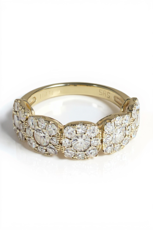 Photo 1 of 14K YELLOW GOLD W. 1CT DIAMOND RING-3G SIZE 5 #21