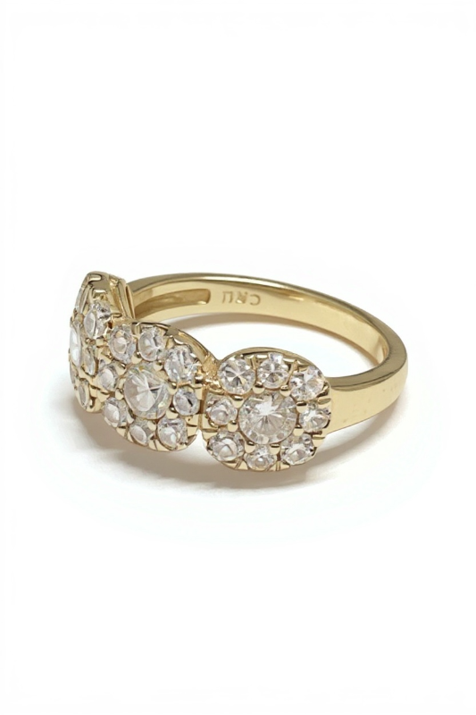 Photo 1 of 14K YELLOW GOLD W. 1CT DIAMOND RING-3G SIZE 5 #21