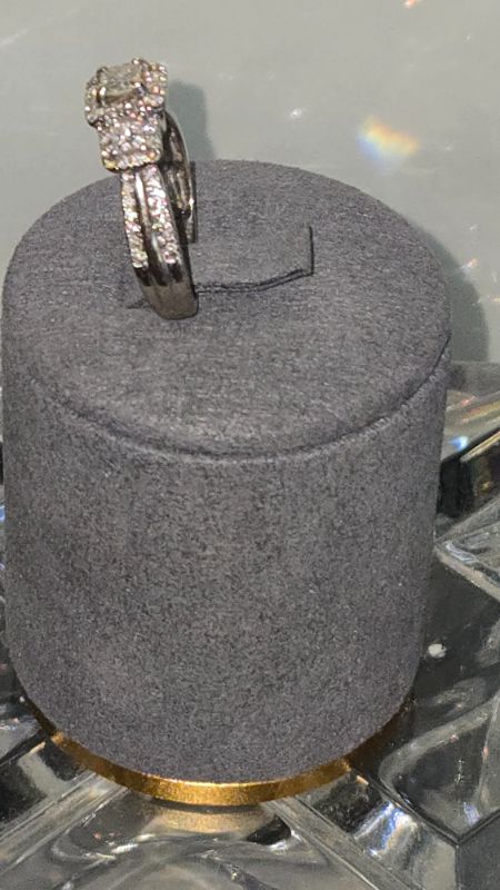 Photo 1 of 14K WHITE GOLD W. 1CT DIAMOND RING-4G SIZE 5 1/2