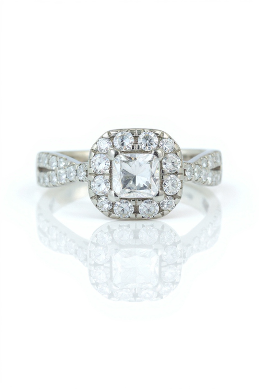 Photo 1 of 14K WHITE GOLD W. 1CT DIAMOND RING-4G SIZE 5 1/2 #26