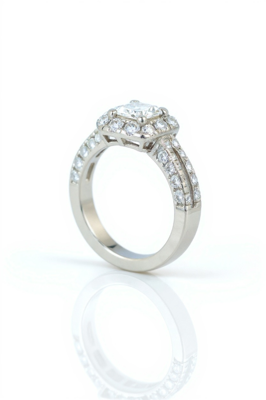 Photo 1 of 14K WHITE GOLD W. 1CT DIAMOND RING-4G SIZE 5 1/2 #26
