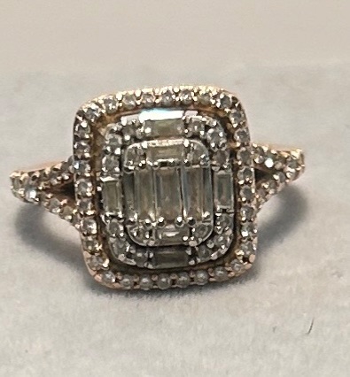 Photo 1 of 14K YELLOW GOLD W. 1CT DIAMOND RING-3.86G SIZE 5 #29