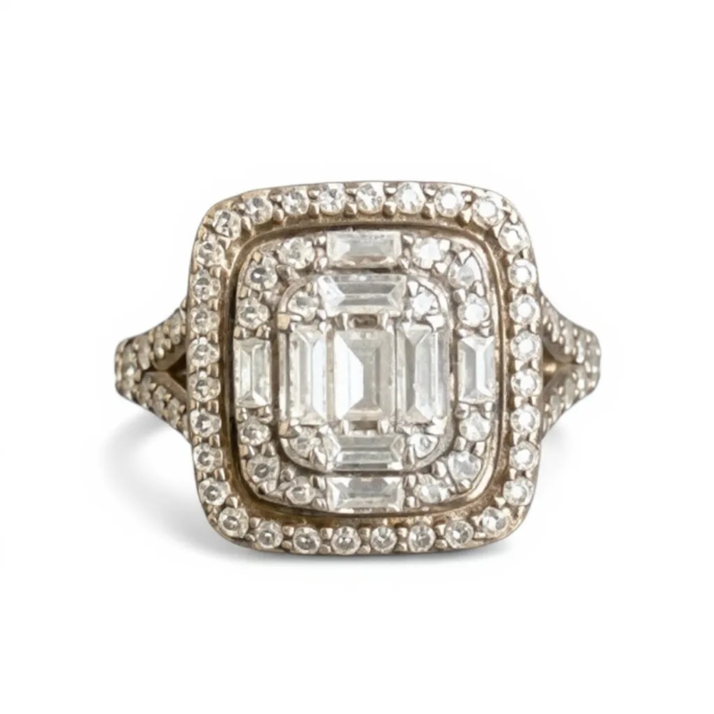 Photo 1 of 14K YELLOW GOLD W. 1CT DIAMOND RING-3.86G SIZE 5 #29