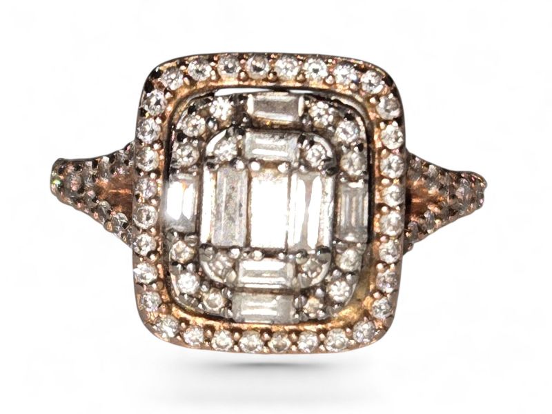 Photo 1 of 14K YELLOW GOLD W. 1CT DIAMOND RING-3.86G SIZE 5 #29