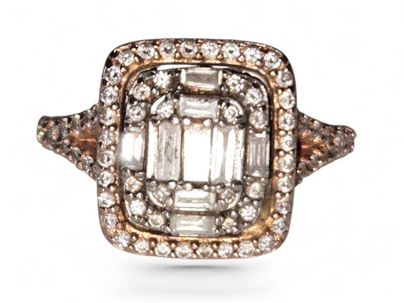 Photo 1 of 14K YELLOW GOLD W. 1CT DIAMOND RING-3.86G SIZE 5 #29