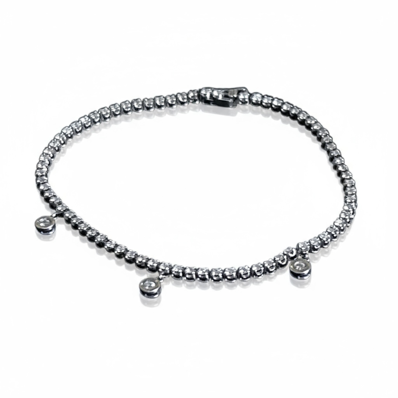 Photo 1 of 18K WHITE GOLD W 2CT DIAMOND TENNIS BRACELET- LENGTH 7” #32