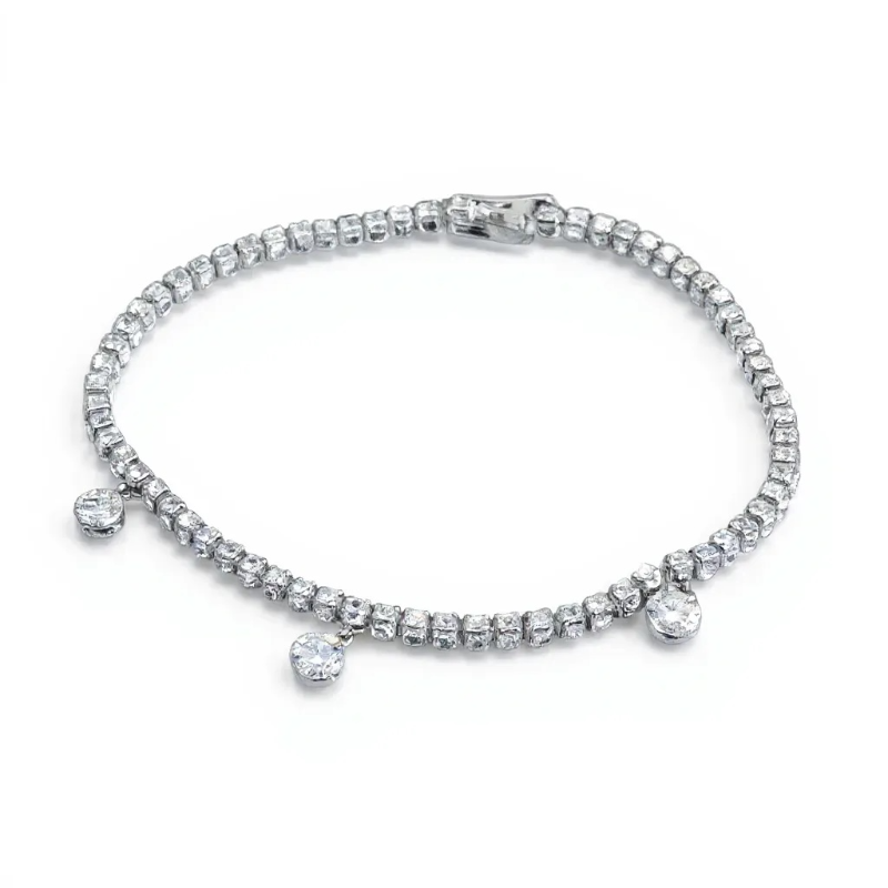 Photo 1 of 18K WHITE GOLD W 2CT DIAMOND TENNIS BRACELET- LENGTH 7” #32