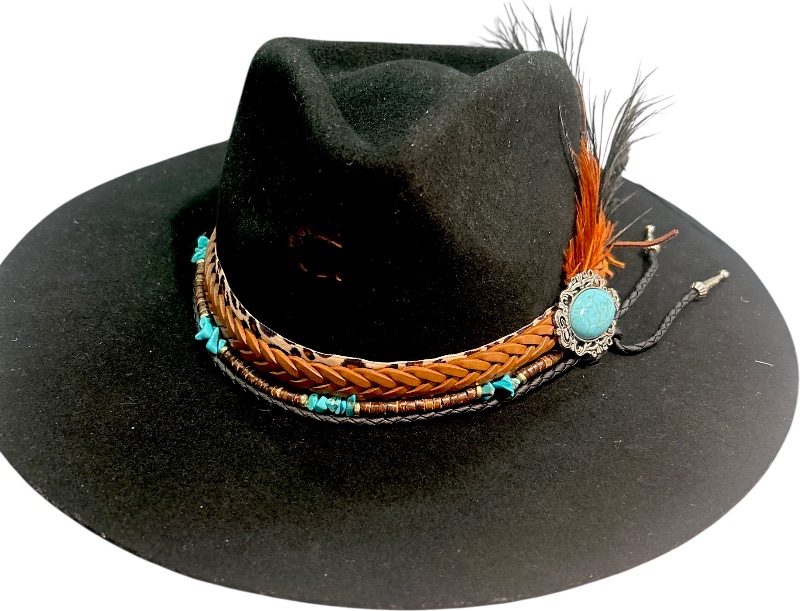 Photo 1 of NEW- CUSTOM BLACK CHARLIE HORSE WESTERN STYLE HAT SIZE MED