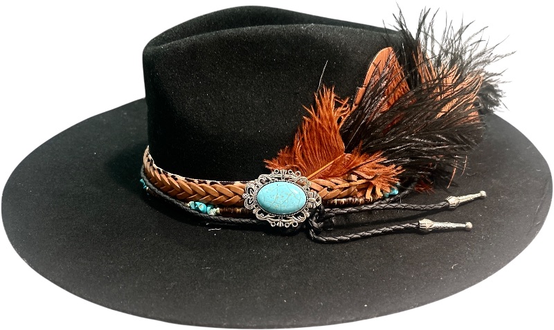 Photo 1 of NEW- CUSTOM BLACK CHARLIE HORSE WESTERN STYLE HAT SIZE MED