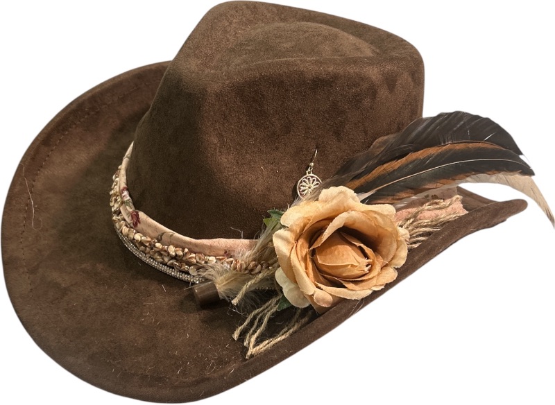 Photo 1 of NEW- CUSTOM BROWN COWGIRL HAT ADJUSTABLE SIZE M/L