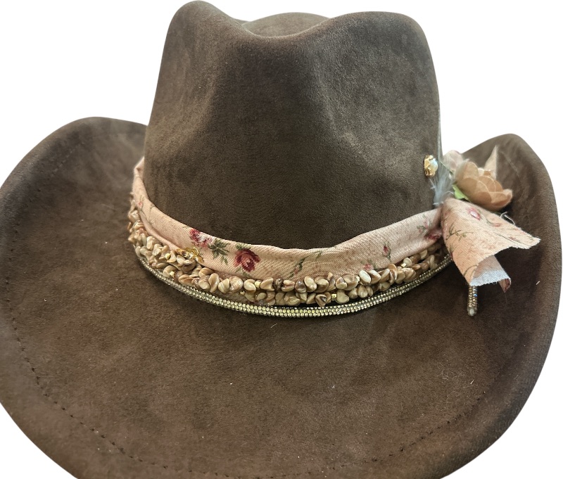 Photo 1 of NEW- CUSTOM BROWN COWGIRL HAT ADJUSTABLE SIZE M/L