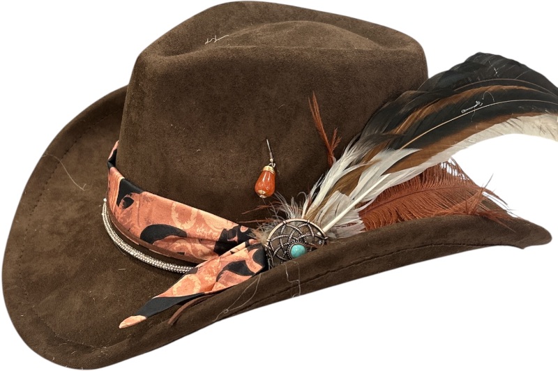 Photo 1 of NEW- CUSTOM BROWN COWGIRL HAT ADJUSTABLE SIZE M/L