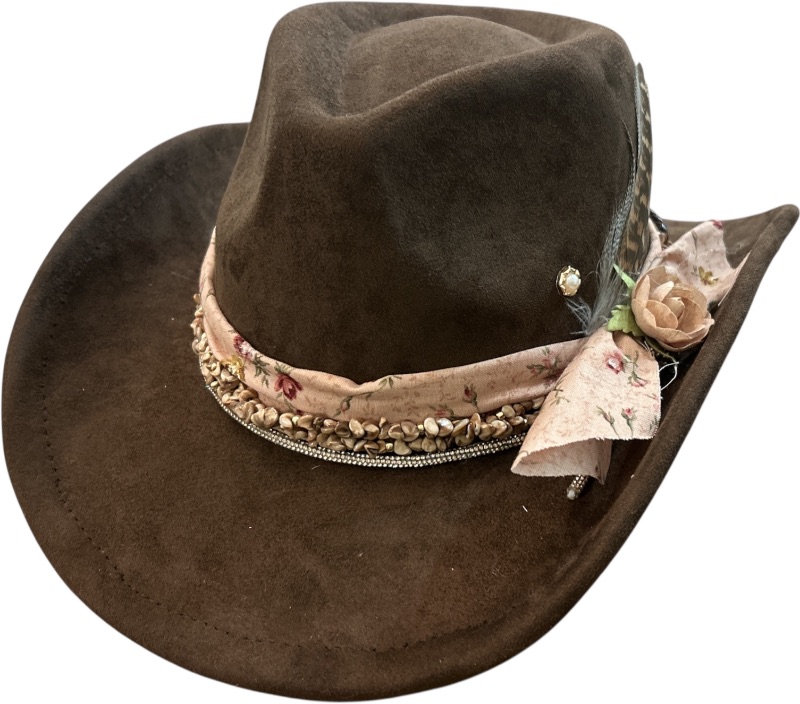 Photo 1 of NEW- CUSTOM BROWN COWGIRL HAT ADJUSTABLE SIZE M/L