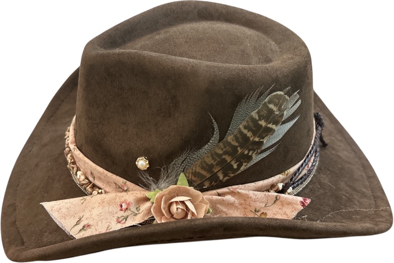 Photo 1 of NEW- CUSTOM BROWN COWGIRL HAT ADJUSTABLE SIZE M/L