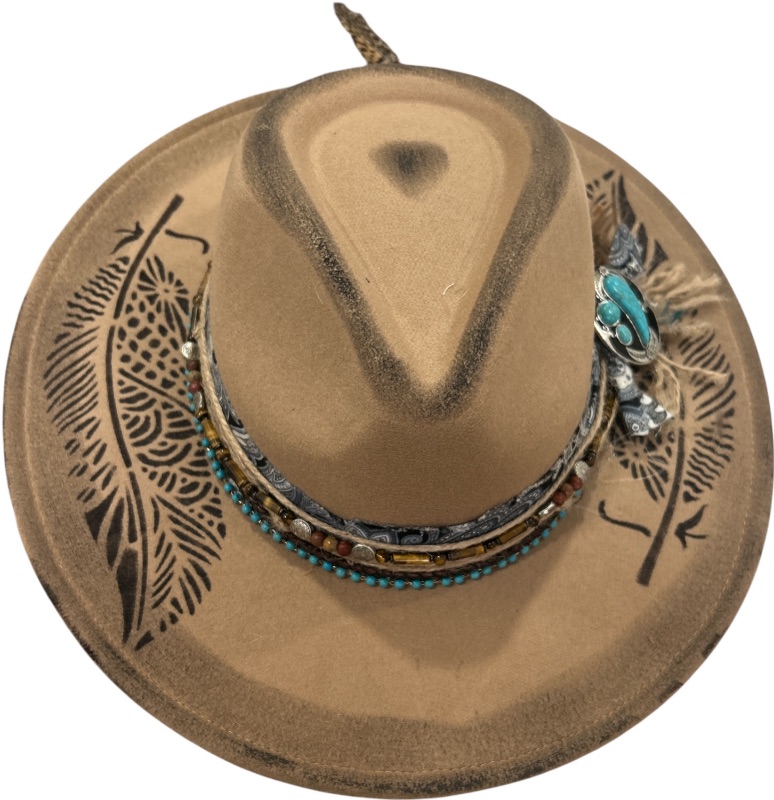 Photo 2 of NEW- CUSTOM WESTERN STYLE FEDORA SIZE L/XL