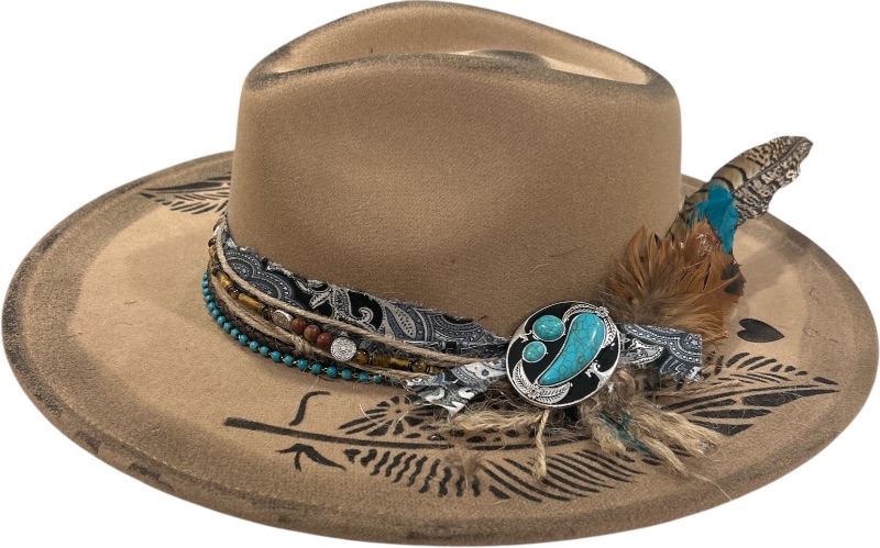 Photo 1 of NEW- CUSTOM WESTERN STYLE FEDORA SIZE L/XL