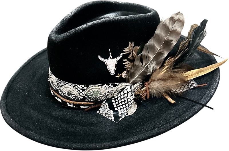 Photo 1 of NEW- CUSTOM WESTERN STYLE FEDORA SIZE L/XL