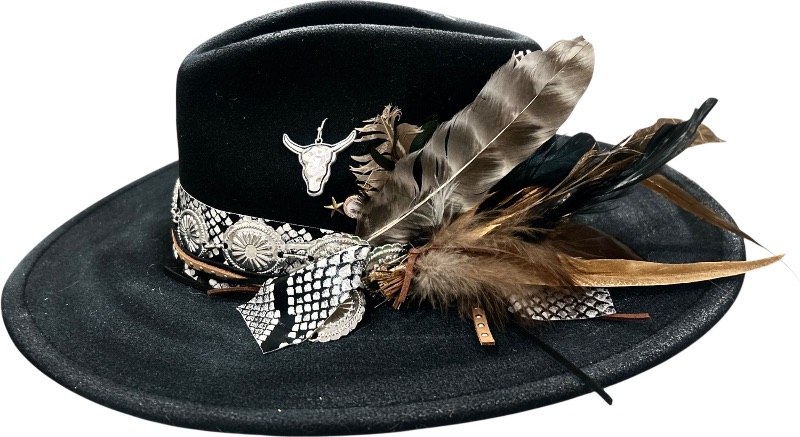Photo 1 of NEW- CUSTOM WESTERN STYLE FEDORA SIZE L/XL
