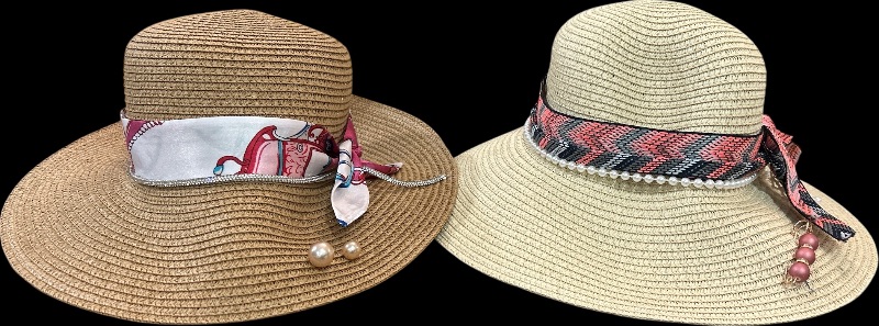 Photo 1 of NEW- 2 WOMENS CUSTOM SUN HATS