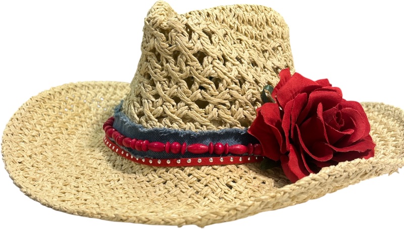 Photo 1 of NEW- WOMENS PAPER WESTERN STYLE HAT SIZE MED
