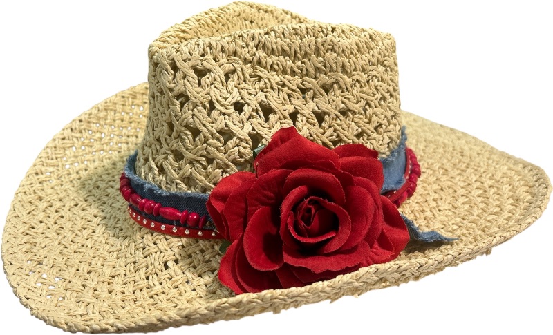 Photo 1 of NEW- WOMENS PAPER WESTERN STYLE HAT SIZE MED
