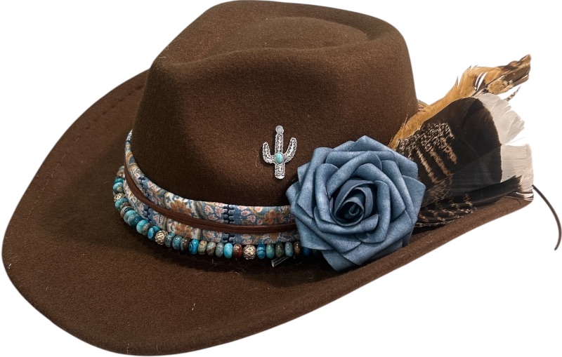 Photo 1 of NEW- WOMENS WESTERN STYLE COWGIRL CUSTOM HAT SIZE MED