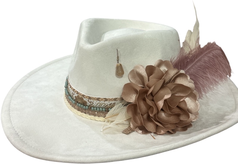 Photo 1 of NEW - WOMENS WESTERN STYLE CUSTOM FEDORA SIZE MED