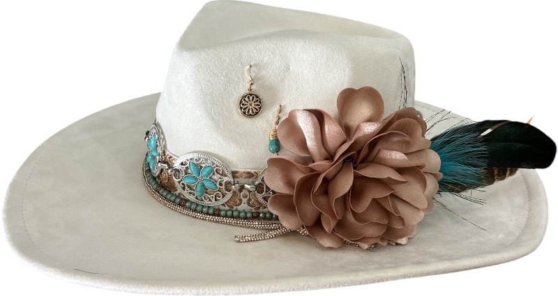 Photo 1 of NEW - WOMENS WESTERN STYLE CUSTOM FEDORA SIZE MED