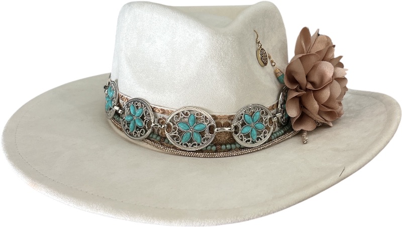 Photo 1 of NEW - WOMENS WESTERN STYLE CUSTOM FEDORA SIZE MED