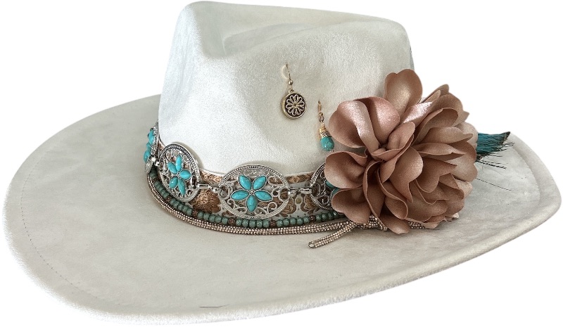 Photo 1 of NEW - WOMENS WESTERN STYLE CUSTOM FEDORA SIZE MED