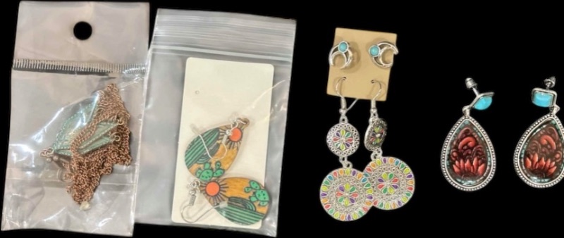 Photo 1 of NEW - 4 PAIRS PIERCED EARRINGS