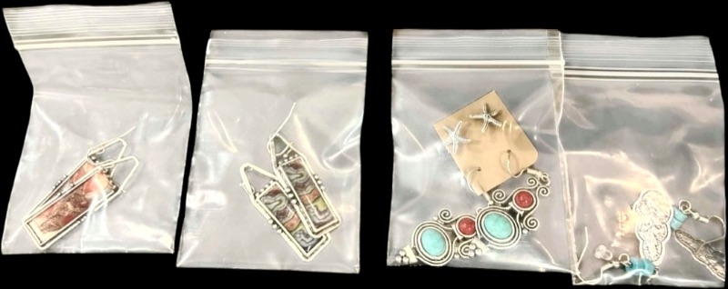 Photo 1 of NEW - 4 PAIRS PIERCED EARRINGS