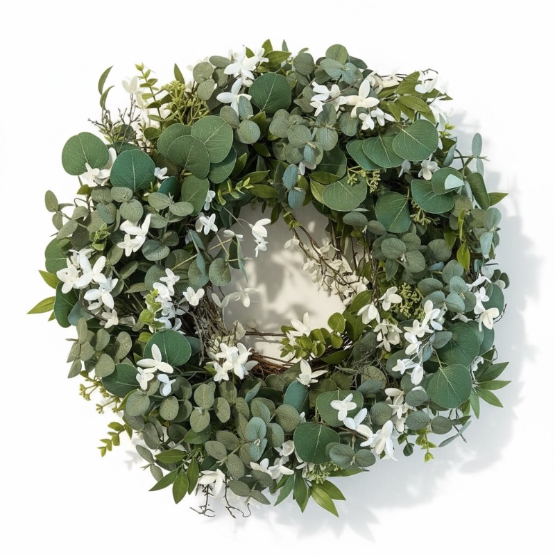 Photo 1 of 26" BALLARD DESIGN MIXED EUCALYPTUS WREATH