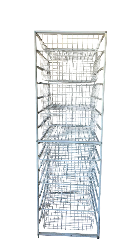Photo 1 of METAL 8 DRAWER STORAGE UNIT 18” X 31” H 57”