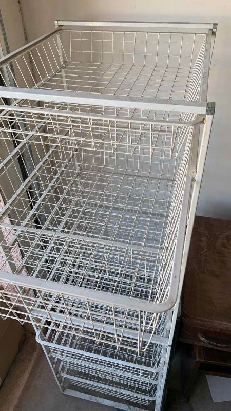 Photo 1 of METAL 8 DRAWER STORAGE UNIT 18” X 31” H 57”